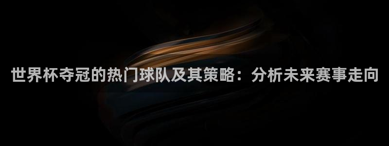 世界杯 中国:世界杯夺冠的热门球队及其策略:分析未来赛事走向